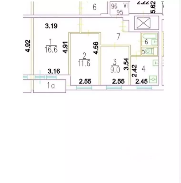 3-к кв. Москва ул. Народного Ополчения, 27К1 (59.3 м) - Фото 2