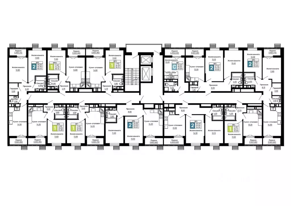 2-к кв. Адыгея, Тахтамукайский район, Яблоновский пгт  (54.5 м) - Фото 2
