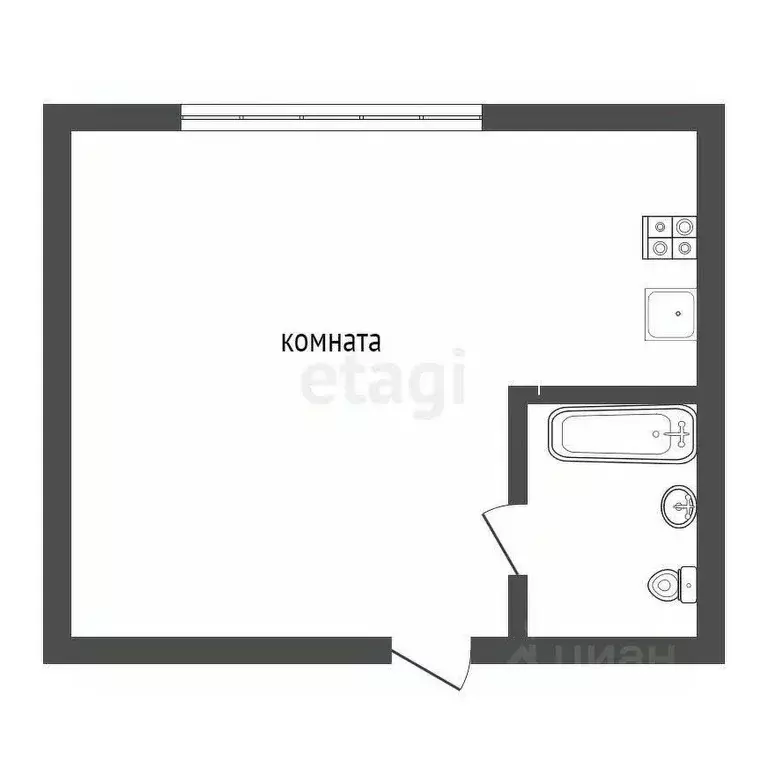 Студия Воронежская область, Воронеж ул. Шишкова, 72/4 (40.0 м) - Фото 1