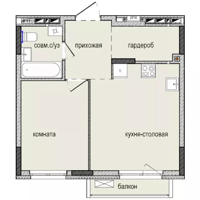 1-к кв. Удмуртия, Ижевск Культбаза жилрайон, 8-й мкр, Ежевика жилой ... - Фото 0