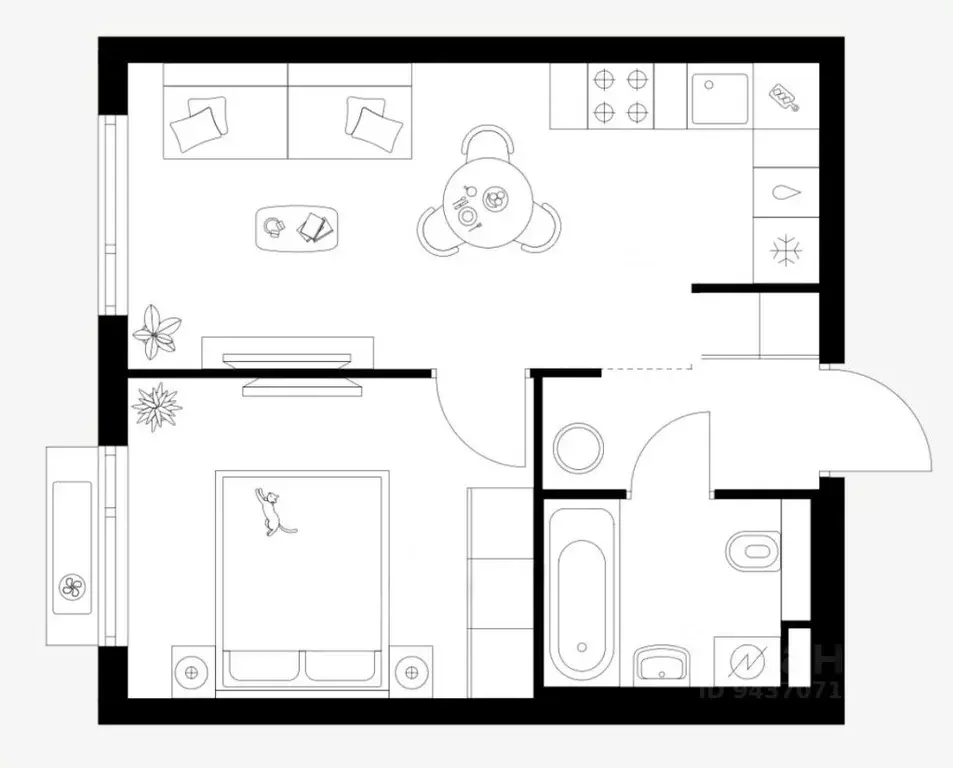 1-к кв. Московская область, Мытищи пер. 1-й Стрелковый, 5к1 (32.0 м) - Фото 2