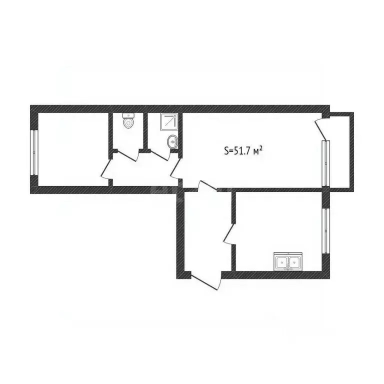 2-к кв. Алтайский край, Бийск Ленинградская ул., 43 (51.7 м) - Фото 2