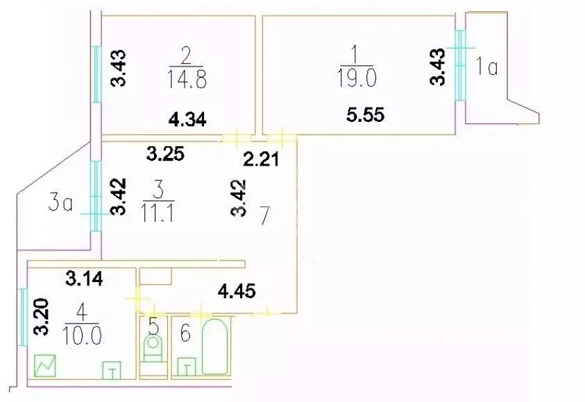 1-к кв. Москва Дубнинская ул., 17К2 (72.4 м) - Фото 1