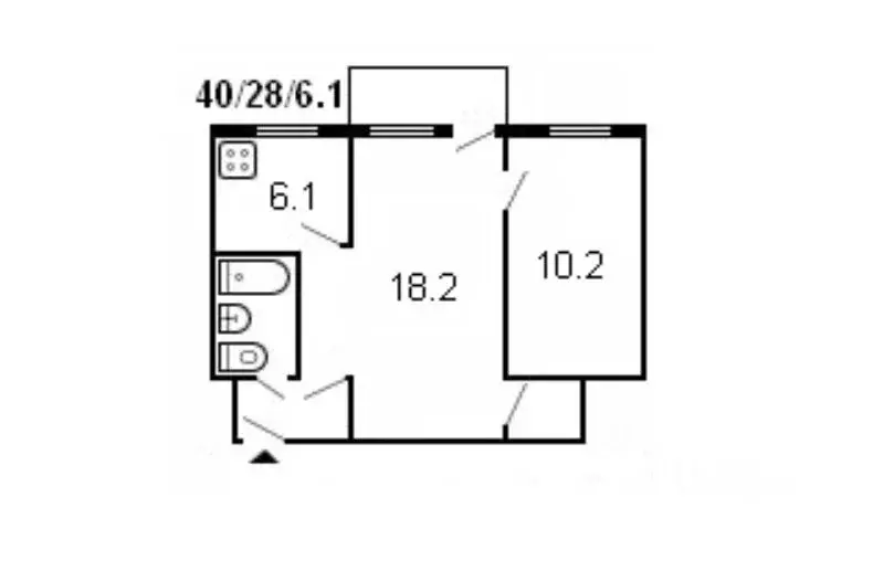 2-к кв. Ростовская область, Ростов-на-Дону ул. Гаккеля, 3/3 (40.0 м) - Фото 1