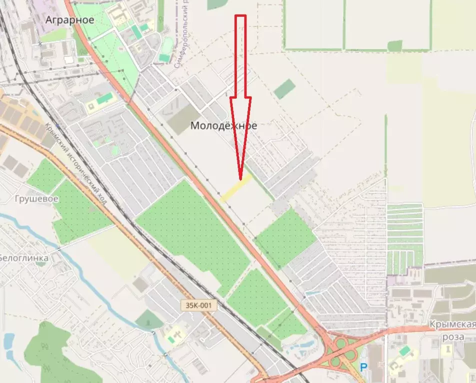 Участок в Крым, Симферопольский район, Молодежненское с/пос  (1.2 ... - Фото 1