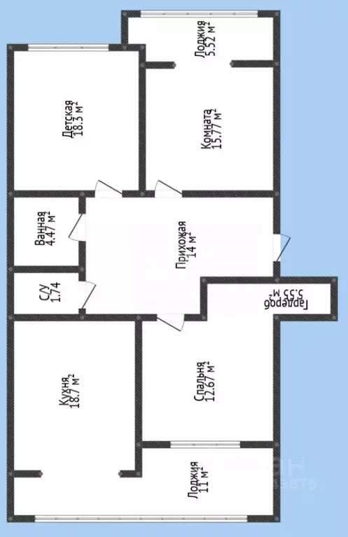 3-к кв. Дагестан, Каспийск ул. Ленина, 54 (113.0 м) - Фото 1