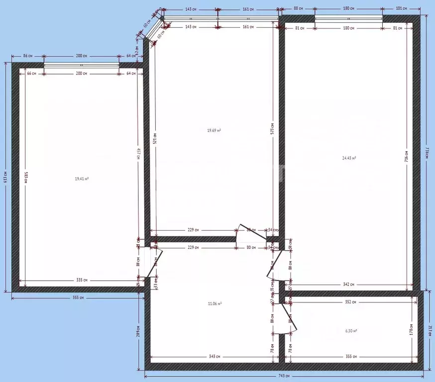 2-к кв. Дагестан, Махачкала туп. 2-й Гапцахский, 3 (82.0 м) - Фото 2