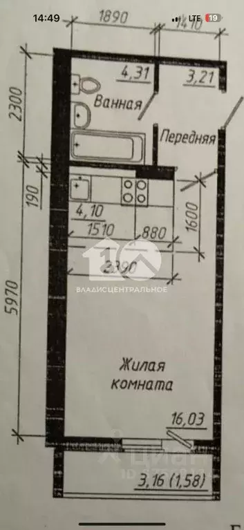 Квартира, студия, 27.6 м - Фото 0