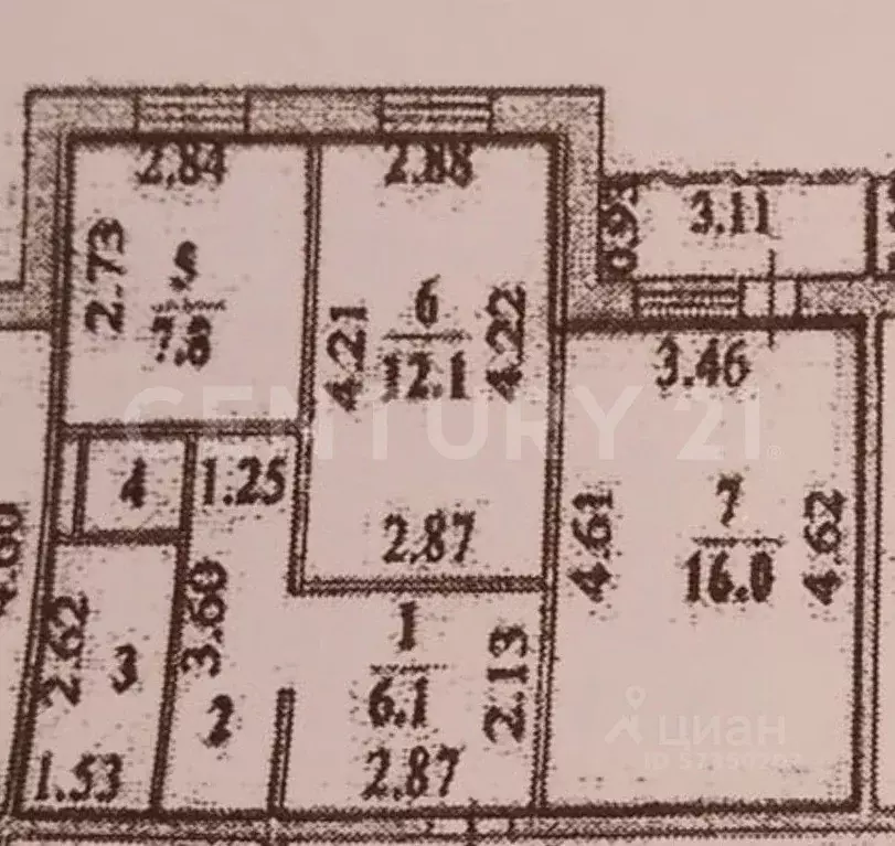 2-к кв. Липецкая область, Липецк ул. С.Л. Коцаря, 3 (52.0 м) - Фото 2