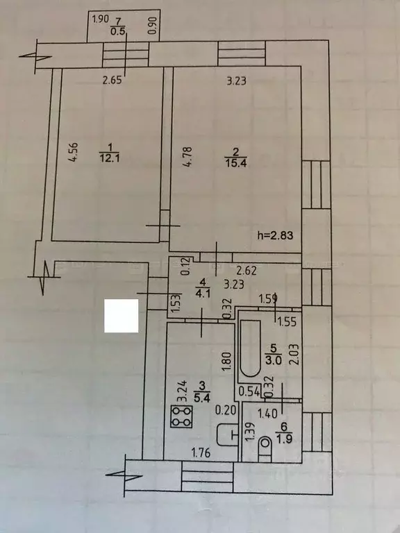 2-к кв. Татарстан, Казань ул. Авиахима, 53к2 (41.9 м) - Фото 2