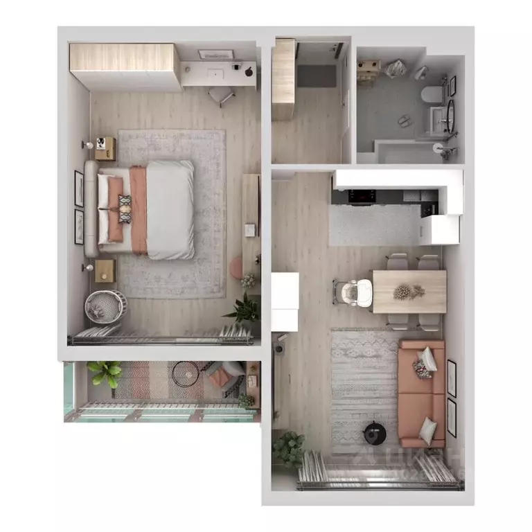 2-к кв. Красноярский край, Красноярск ул. Светлова (61.73 м) - Фото 0