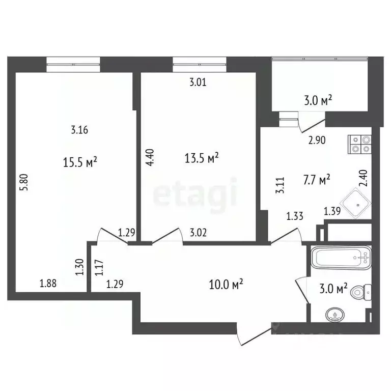 2-к кв. Нижегородская область, Нижний Новгород д. Анкудиновка, ул. ... - Фото 2