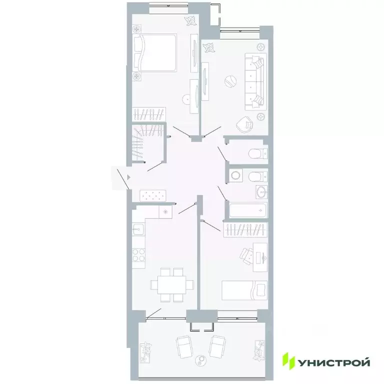 3-к кв. Пермский край, Пермь Рионская ул., 4А (73.96 м) - Фото 0