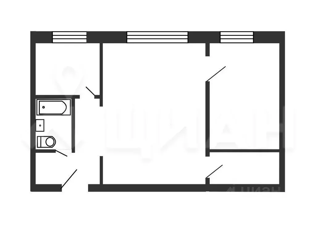 2-к кв. Башкортостан, Уфа ул. Юрия Гагарина, 66/2 (50.0 м) - Фото 2