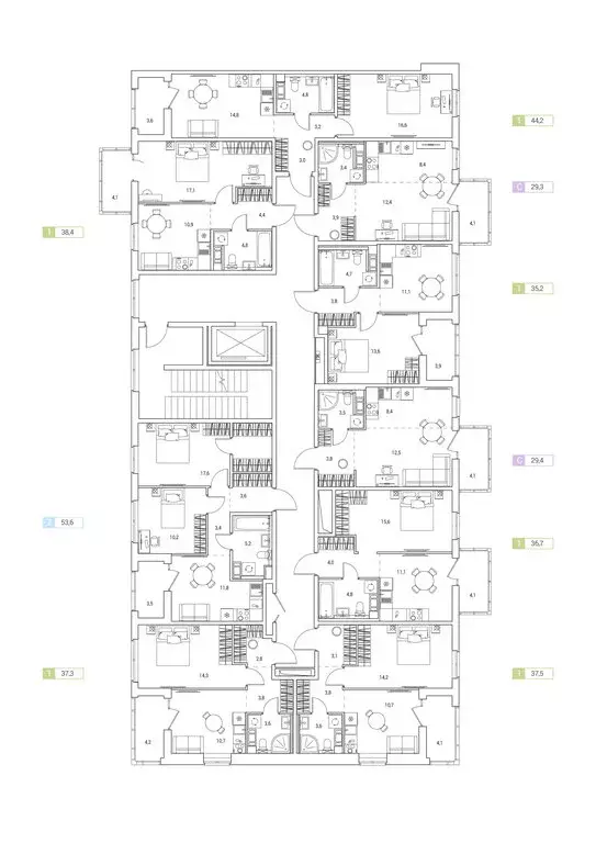 1-комнатная квартира: городской посёлок Янино-1, ЖК Янинский Лес (37.3 ... - Фото 2