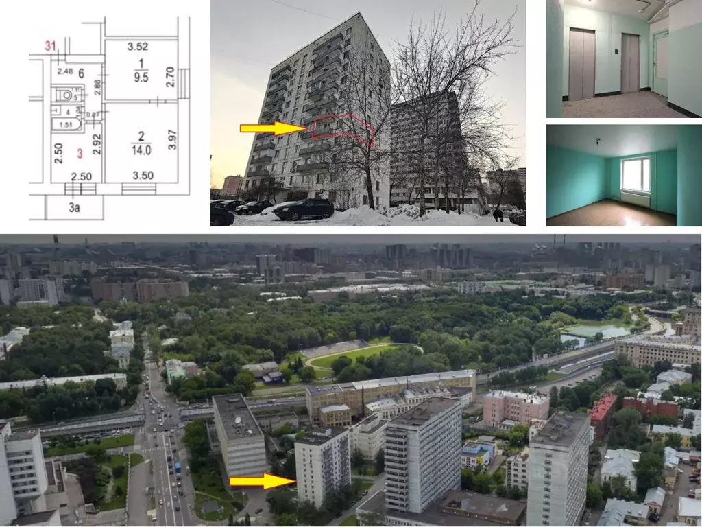 2-к кв. Москва Госпитальный пер., 8 (38.0 м) - Фото 1