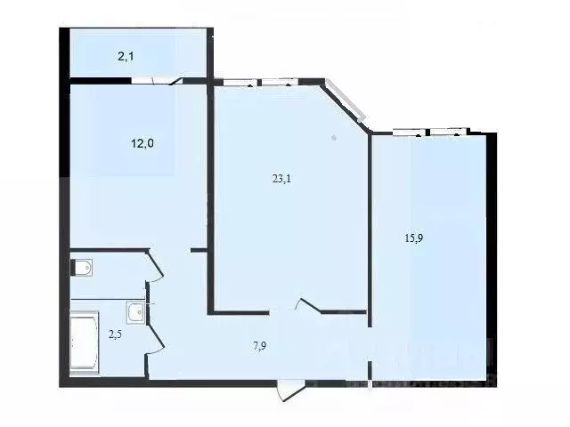 2-к кв. Санкт-Петербург Туристская ул., 38к2 (63.5 м) - Фото 1