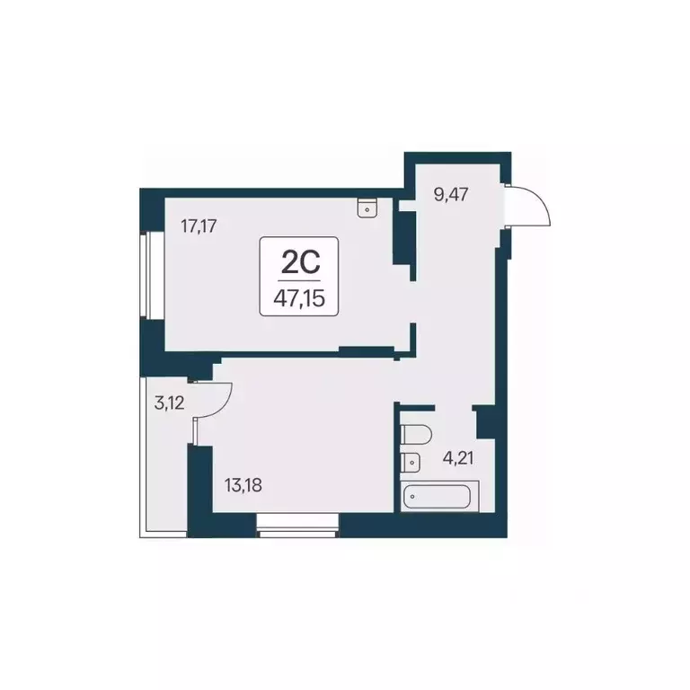 1-к кв. Новосибирская область, Новосибирск Игарская ул., 19/4 (47.15 ... - Фото 1