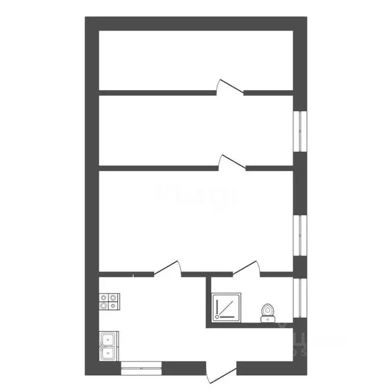 2-к кв. Ростовская область, Батайск Пролетарская ул., 112 (50.0 м) - Фото 2