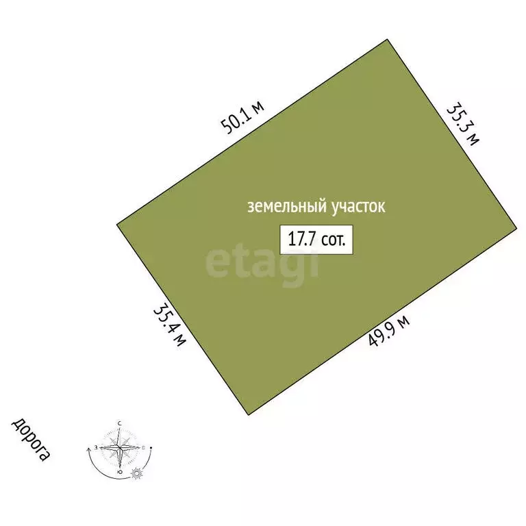 Участок в село Сингуль Татарский, Васильковая улица (17.66 м) - Фото 1