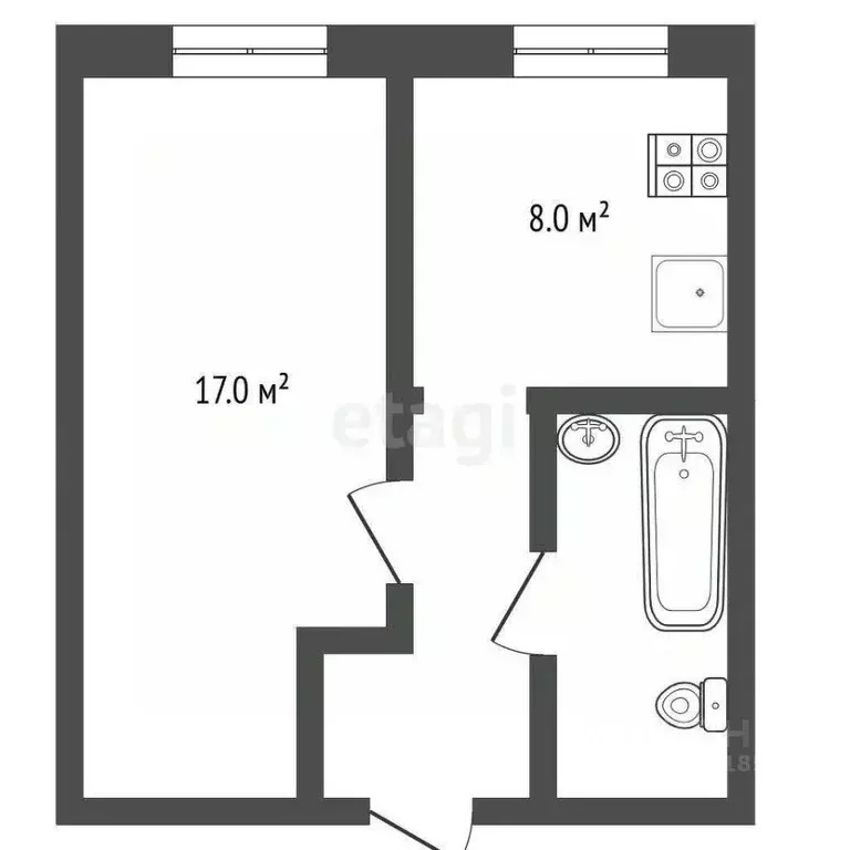 1-к кв. Самарская область, Волжский район, Смышляевка городское ... - Фото 2