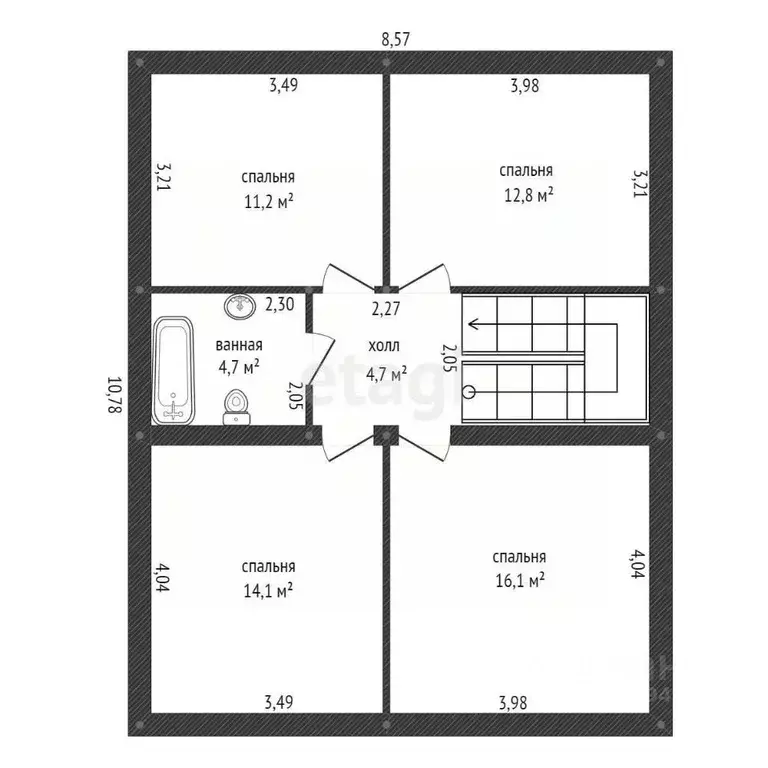 Дом в Башкортостан, Уфа городской округ, с. Нагаево ул. Янтарная, 81 ... - Фото 2