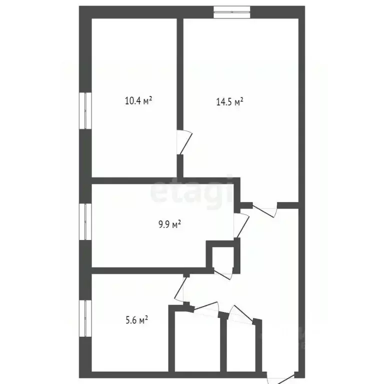 3-к кв. Новосибирская область, Бердск Вокзальная ул., 52 (51.1 м) - Фото 2
