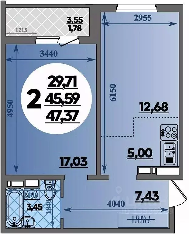 2-к кв. Краснодарский край, Краснодар ул. Генерал-лейтенанта ... - Фото 1