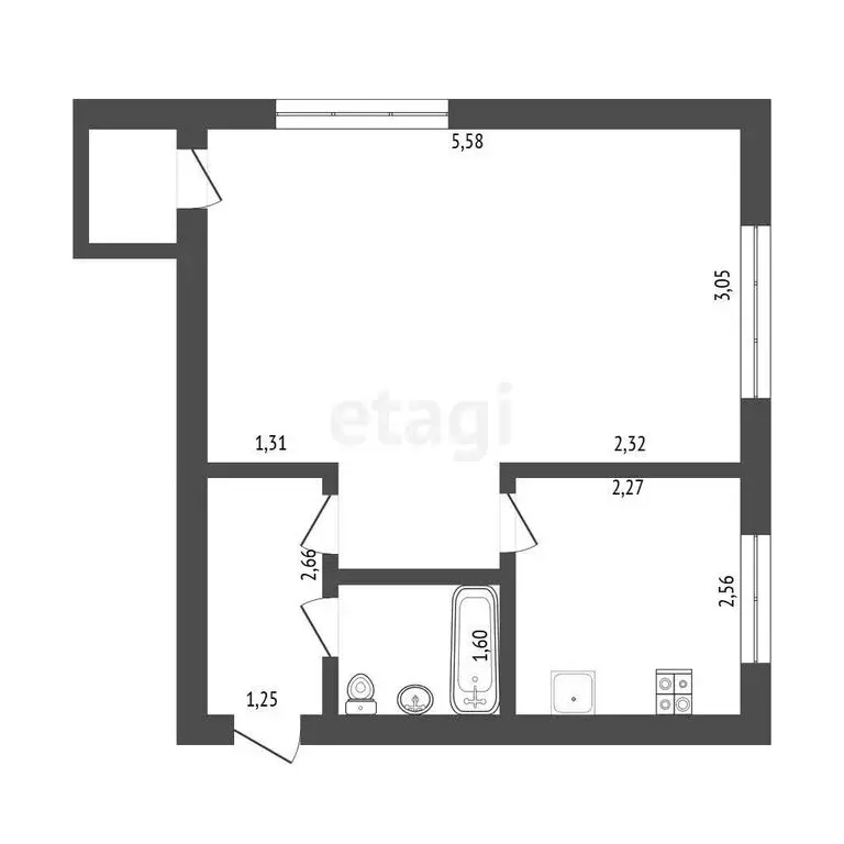 1-комнатная квартира: Тверь, улица Фадеева, 14 (30 м) - Фото 1
