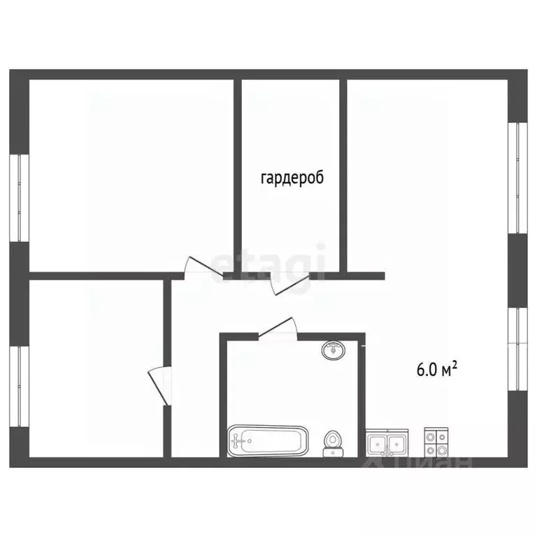 3-к кв. Татарстан, Альметьевск ул. Радищева, 16 (75.5 м) - Фото 2
