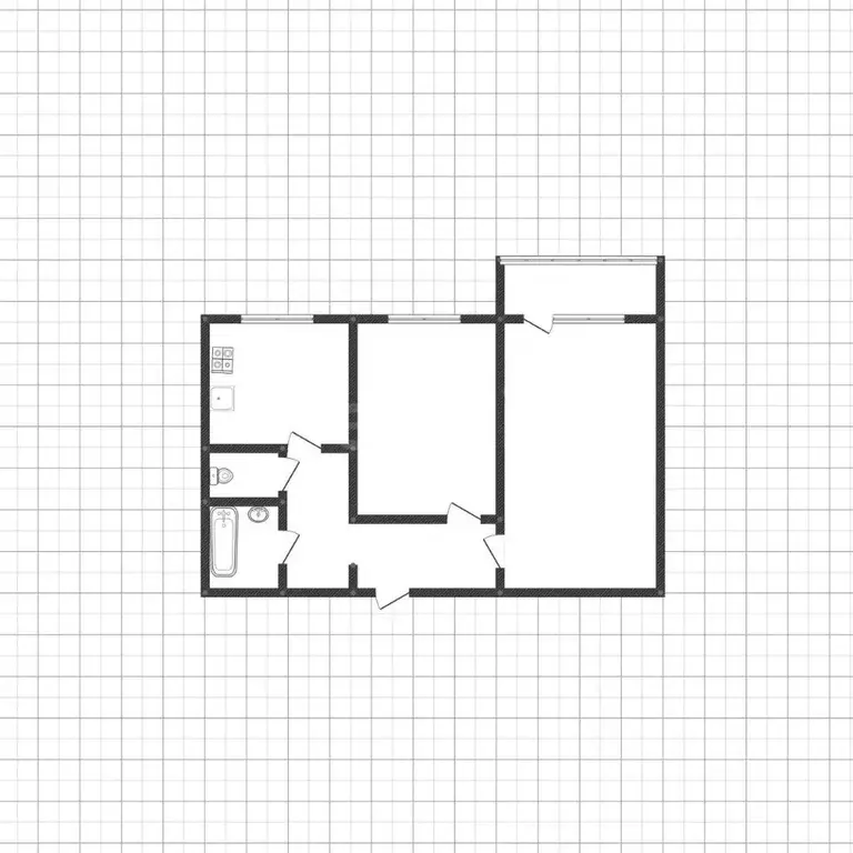 2-к кв. Белгородская область, Белгород ул. Конева, 19 (50.7 м) - Фото 1