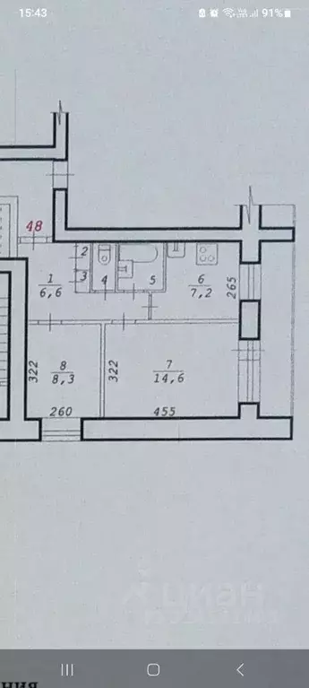2-к кв. Новосибирская область, Новосибирск Красный просп., 102/3 (40.1 ... - Фото 2