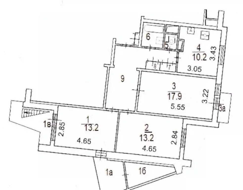 3-к кв. Москва ул. Маршала Тухачевского, 32К2 (73.3 м) - Фото 1