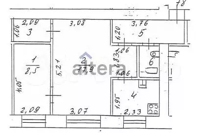 2-к. квартира, 39,8 м, 5/5 эт. - Фото 0