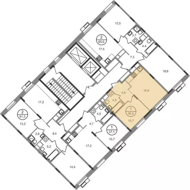 1-к кв. Московская область, Одинцовский городской округ, Заречье пгт ... - Фото 2