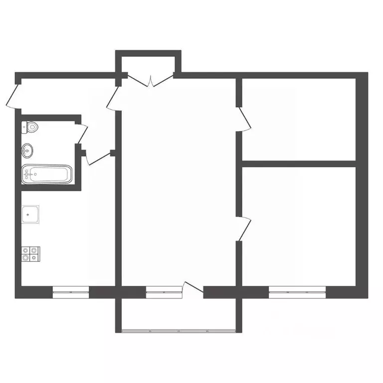 3-к кв. Тульская область, Тула ул. Седова, 39 (49.0 м) - Фото 2