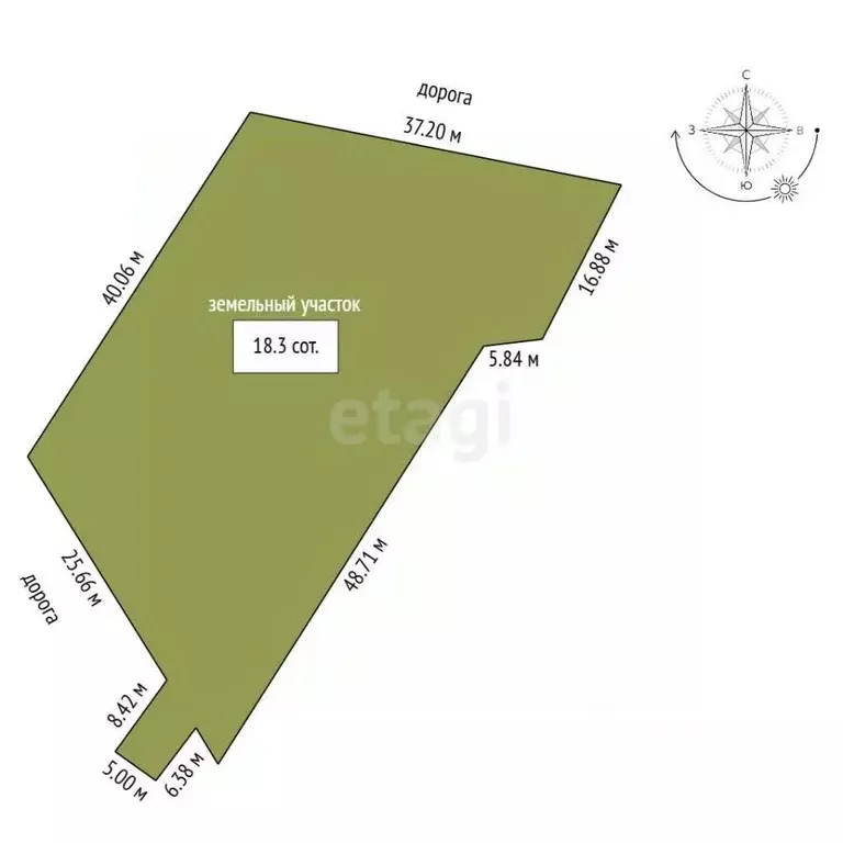 Участок в Алтайский край, Барнаул Затон мкр, ул. 2-я Озерная, 5 (18.3 ... - Фото 2