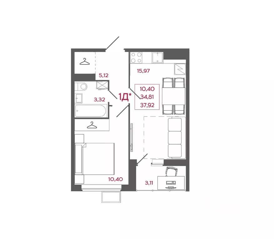 1-к кв. Пензенская область, Пенза Маньчжурия мкр, Стрижи жилой ... - Фото 1