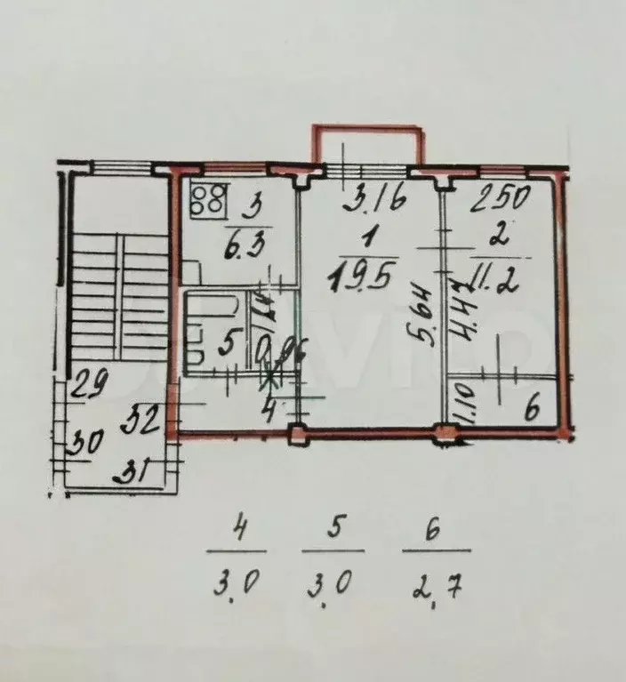 2-к. квартира, 45,7 м, 3/5 эт. - Фото 0