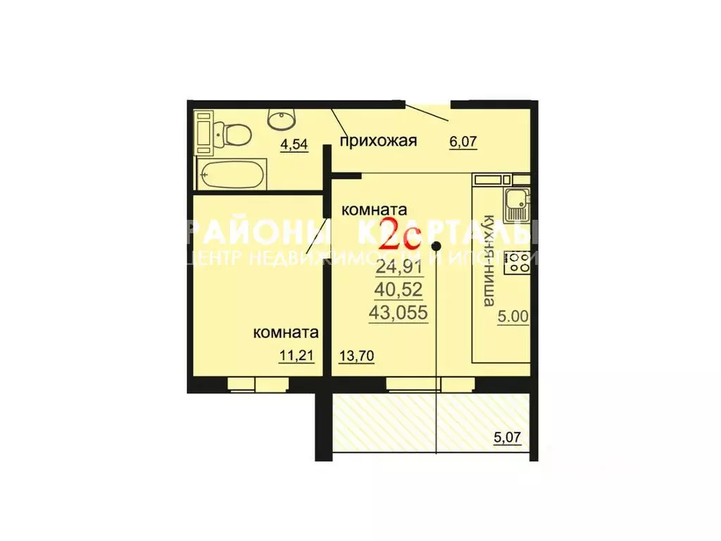 2-комнатная квартира: посёлок Западный, улица Дружбы, 6 (40.3 м) - Фото 1