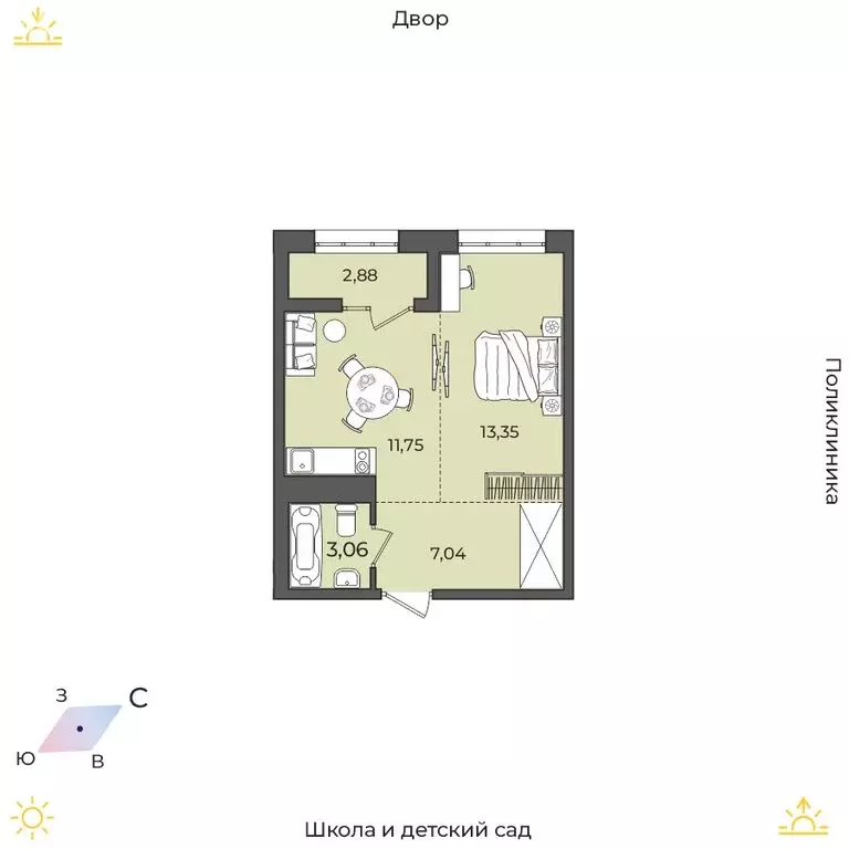 1-комнатная квартира: Иркутский муниципальный округ, рабочий посёлок ... - Фото 1
