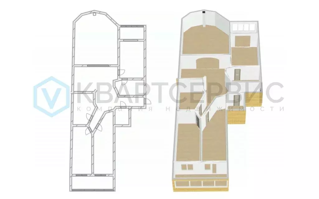 4-к кв. Омская область, Омск ул. 10 лет Октября, 43 (128.9 м) - Фото 2