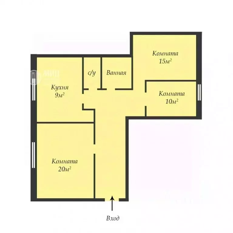 3-к кв. Москва Синявинская ул., 11к5 (72.5 м) - Фото 1