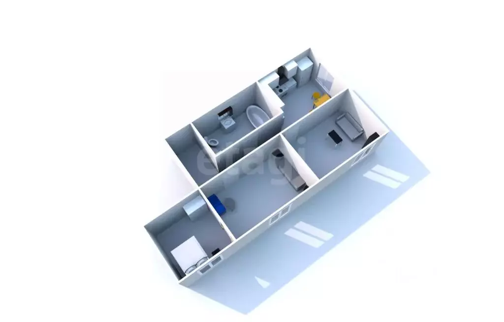 3-к кв. Сахалинская область, Южно-Сахалинск Физкультурная ул., 126 ... - Фото 2