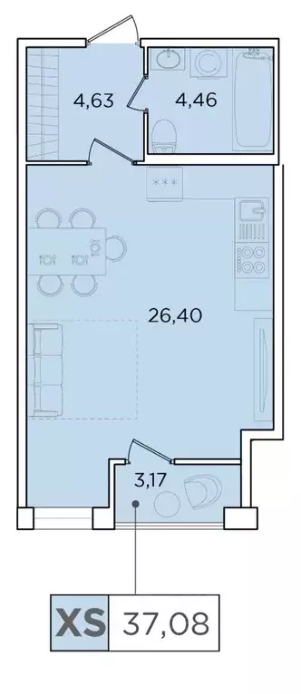 Студия Санкт-Петербург Планерная ул., 87к1 (36.0 м) - Фото 0