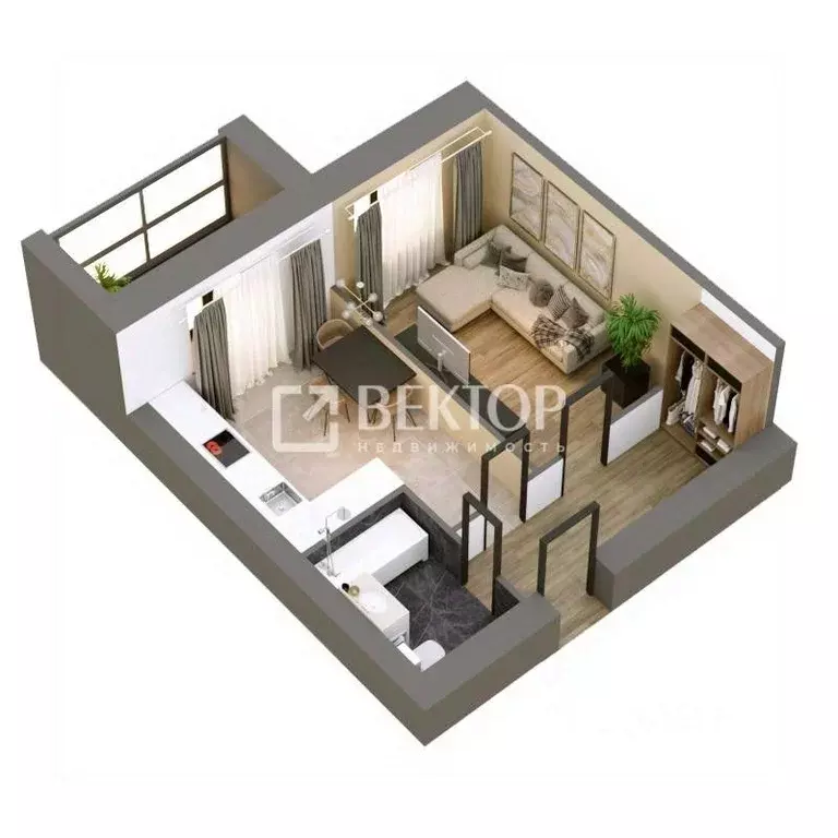 1-к кв. Костромская область, Кострома Малышково мкр, ул. Суслова, 4 ... - Фото 1