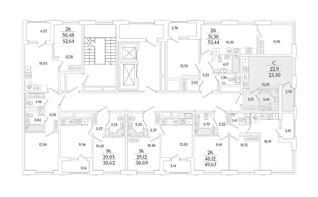 Студия Санкт-Петербург ул. Фучика, 12к2Г1 (23.5 м) - Фото 1