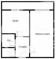 1-к. квартира, 34 м, 4/5 эт. - Фото 0