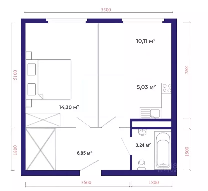 2-к кв. Иркутская область, Иркутский муниципальный округ, Маркова рп, ... - Фото 0