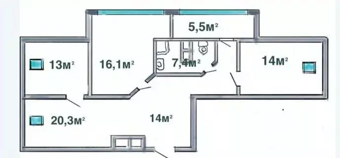 3-к кв. Краснодарский край, Геленджик ул. Витебская, 8к11 (91.0 м) - Фото 0